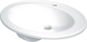 Deante Round umyvadlo 58x46.3 cm oválné zápustný bílá lesk CGR_6U6B