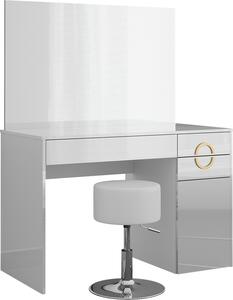 Toaletní stolek Vicco Adela Bílá 115 cm s taburetem, Model 40856