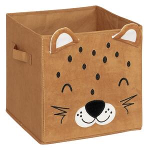 Úložný box Leopard, 29x29x29 cm, hnědá