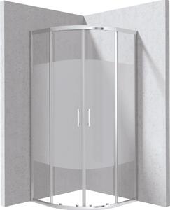 Deante Funkia Evo sprchový kout 90x90 cm půlkulatá chrom lesk/vzorované sklo KYP0E99P