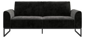 Černá rozkládací pohovka 217 cm Adley - CosmoLiving by Cosmopolitan