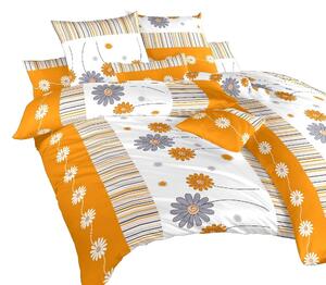 Komfortní ložní prádlo z kvalitní jemné bavlny s motivem květinek. Bavlněné povlečení Gardénie oranžová je vhodné kombinovat s bílým, šedým, tmavě šedým nebo pomerančovým prostěradlem. Rozměr povlaku je 140x220 cm
