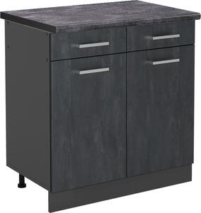 Spodní skříňka kuchyňské linky Vicco R-Line Černý beton 80 cm PD Antracit, Model 47483
