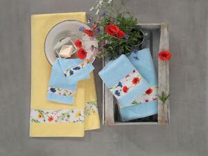 Feiler FLOWER MEADOW BORDER ručník 50 x 100 cm blue