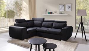 Rohová sedací souprava Ward (černá) (L). Akce -20%