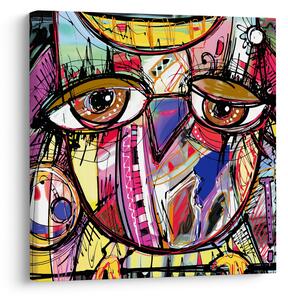 Obraz - Street art - sova (30x30 cm)