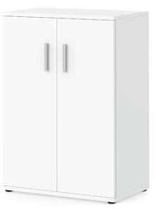 STIV Möbel | Bílá komoda se 2 dvíky - víceúelová skíka do koupelny, pedsín nebo lonice, moderní design, 60 cm