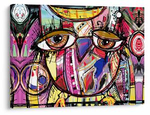 Obraz - Street art - sova (70x50 cm)