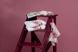 Feiler LENZ ROSE SILVER ručník 37 x 50 cm platin grey - old rose
