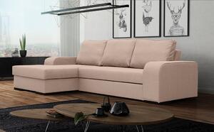 Rohová sedací souprava Fonda (růžová) (L). Akce -20%