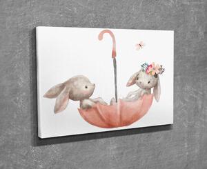 Dětský obrázek 40x30 cm Bunnies – Wallity
