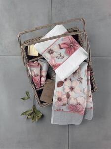 Feiler LENZ ROSE SILVER BORDER ručník 50 x 100 cm white