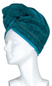 Feiler LA GLAMOUR turban / ručník na vlasy petrol - navy