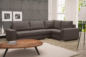 Rohová sedací souprava Thuban (hnědá) (P). Akce -20%