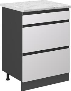 Spodní skříňka kuchyňské linky Vicco R-Line Bílá 60 cm PD Mramor, Model 46702
