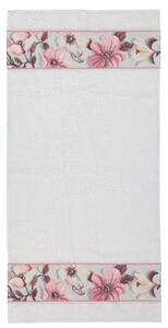 Feiler LENZ ROSE SILVER BORDER ručník 50 x 100 cm white
