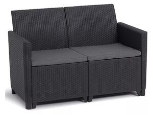 Rojaplast Zahradní lavice Marie 2 seaters sofa Grafit