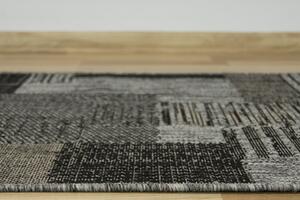 Makro Abra Běhoun pogumovaný Scandigel 706/DM9Q Geometrický tkaný na plocho šedý Šíře: 80 cm