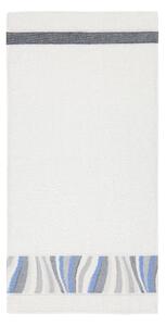 Feiler WAVE BLUE BORDER ručník 50 x 100 cm white - grey