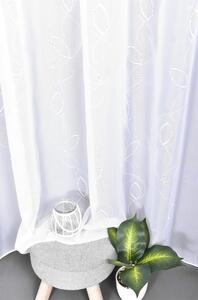Záclona, Voál List s olůvkem, bílá 160 cm