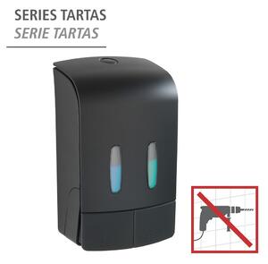 Černý nástěnný plastový dávkovač mýdla 0.96 l Tartas – Wenko