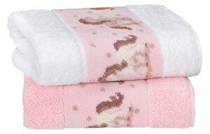 Feiler HAPPY PONY BORDER ručník 50 x 80 cm růžový