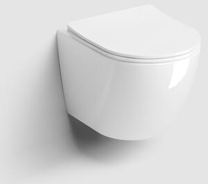 Clou InBe wc mísa se sedátkem s pomalým sklápěním závěsná bez splachovacího kruhu bílá lesk IB/04.01221.02