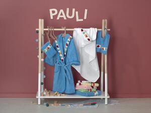 Feiler PAULI modrá osuška s kapucí 80 x 80 cm