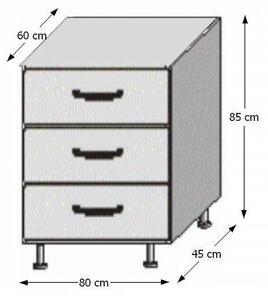 Dolní kuchyňská skříňka Igo D-80 S3 (bílá)
