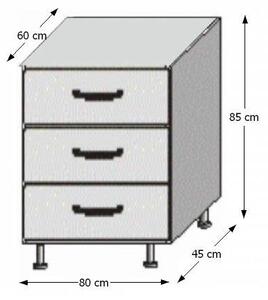 Dolní kuchyňská skříňka Igo D-80 S3 (bílá)