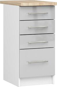 AKORD Furniture Factory KS0POLIBIAMETPOL016, Bílá, 16 mm, 4 zásuvka/zásuvek, 460 mm, 400 mm, 850 mm