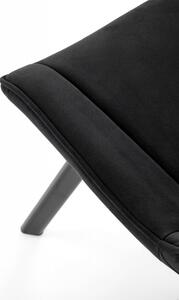 Jídelní židle MIRAK — kov, látka, černá