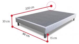 Čalouněná postel SNOW + matrace Comfort 14, 90 x 200 cm