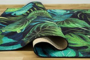 Balta Kusový koberec Monstera Listy palmy zelený Rozměr: 100x150 cm