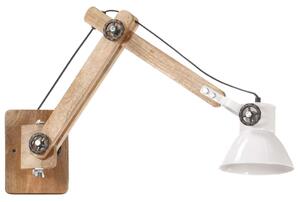Nástěnná lampa industriální styl bílá kulatá E27