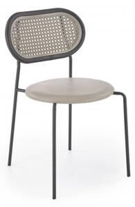 Jídelní židle MATILDA — ocel, plast, šedá