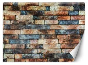 Fototapeta, Barevná cihlová kamenná zeď - 100x70 cm