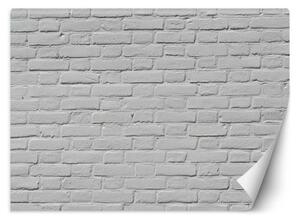 Fototapeta, Bílá cihlová kamenná zeď - 300x210 cm