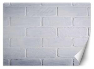 Fototapeta, Bílá cihlová zeď Beton - 100x70 cm