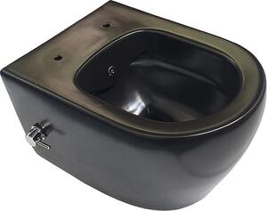 Závěsné WC bez ráfku Taharet/bidet/sprcha WC kohoutek na studenou/teplou vodu Černý