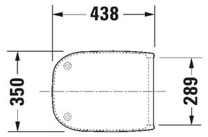 Duravit D-Code záchodové prkénko s pomalým sklápěním bílá 0067390000