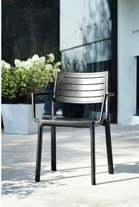 Černá plastová zahradní židle Metaline – Keter