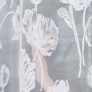 Bílá žakárová záclona SONIA 550x160 cm