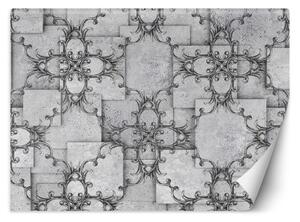 Fototapeta, Orientální vzor na šedém pozadí - 100x70 cm