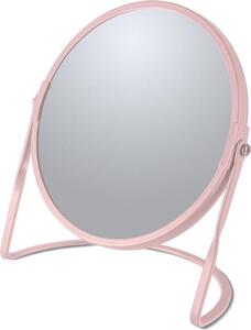 Spirella make-up zrcadlo kosmetické zrcadlo koupelnové zrcadlo "Akira" 5x zvětšení - růžové matné
