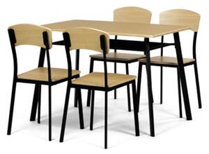 Jídelní set se 4 židlemi Autronic 110x76 cm hnědý MDF AUT-O2222 OAK