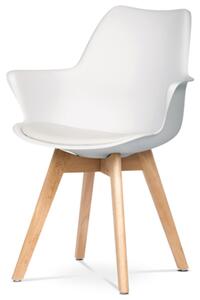 Jídelní židle Autronic bílá Plast CT-771 WT