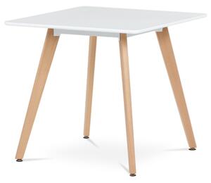 Jídelní stůl Autronic 80x74 cm bílý MDF mat DT-312 WT