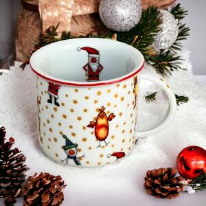 Český porcelán Tina Vánoční přátelé plecháček na cappuccino 0,25 ltr