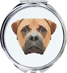 Bullmastiff – Zrcadlo značky Art-Dog s fotografií a geometrickým vzorem
